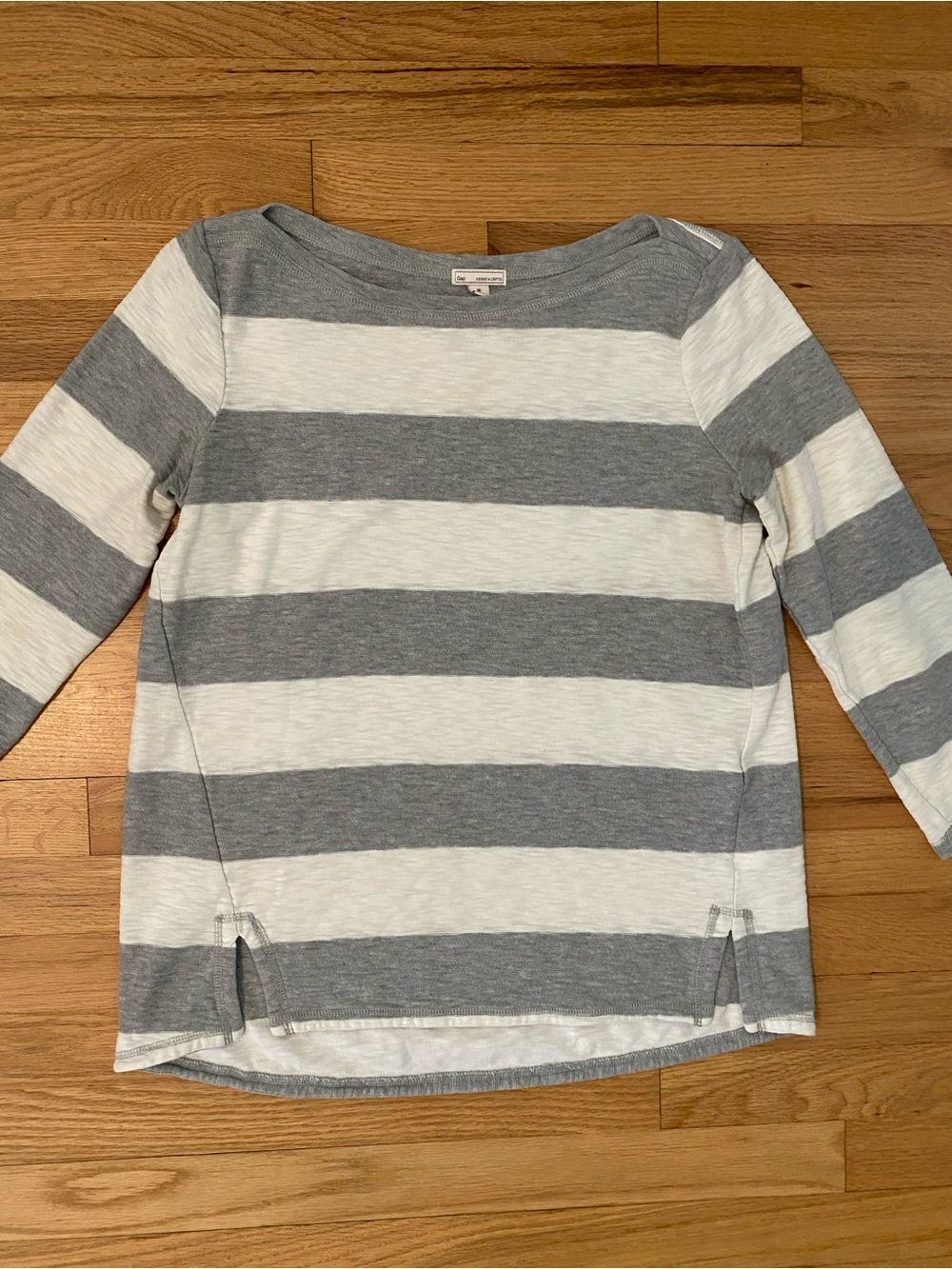 Gap Striped Boatneck 100% Cotton Top Size Medium